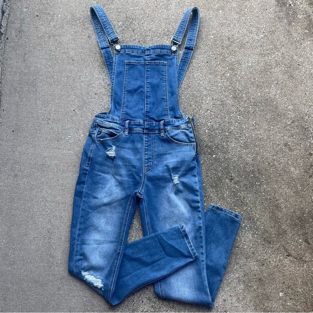 Kancan Distressed Overalls Size Small